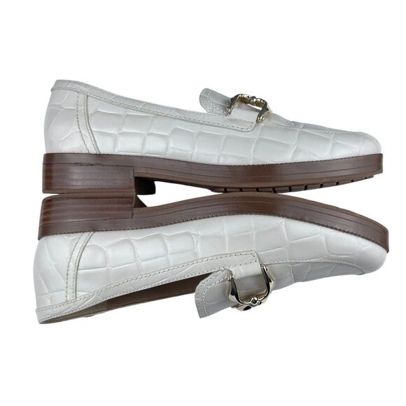 27 Edit Naturalizer Women's Beline Loafers 7.5M Leather Slip On Croc Embossed - Picture 7 of 12